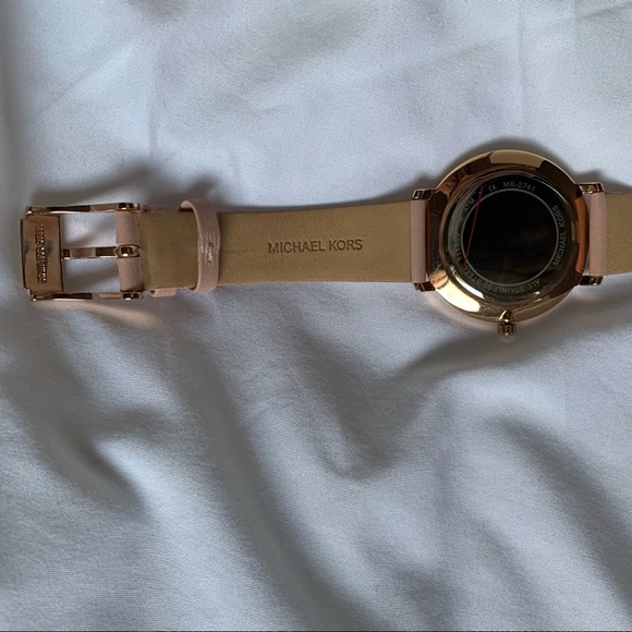 Michael Kors Accessories | Rose Gold Women’s Leather Watch